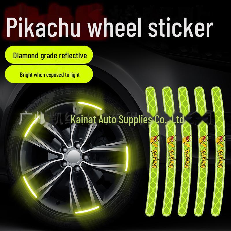 Reflective Wheel Hub Stickers: Luminous, Personalized Motorcycle and Car Decoration