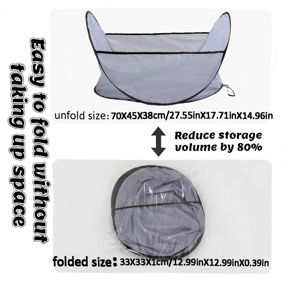 

Pet Grooming Apron Foldable Hair Catcher Bag for Dogs Cats Home Use Hair Storage Easy to Clean серый