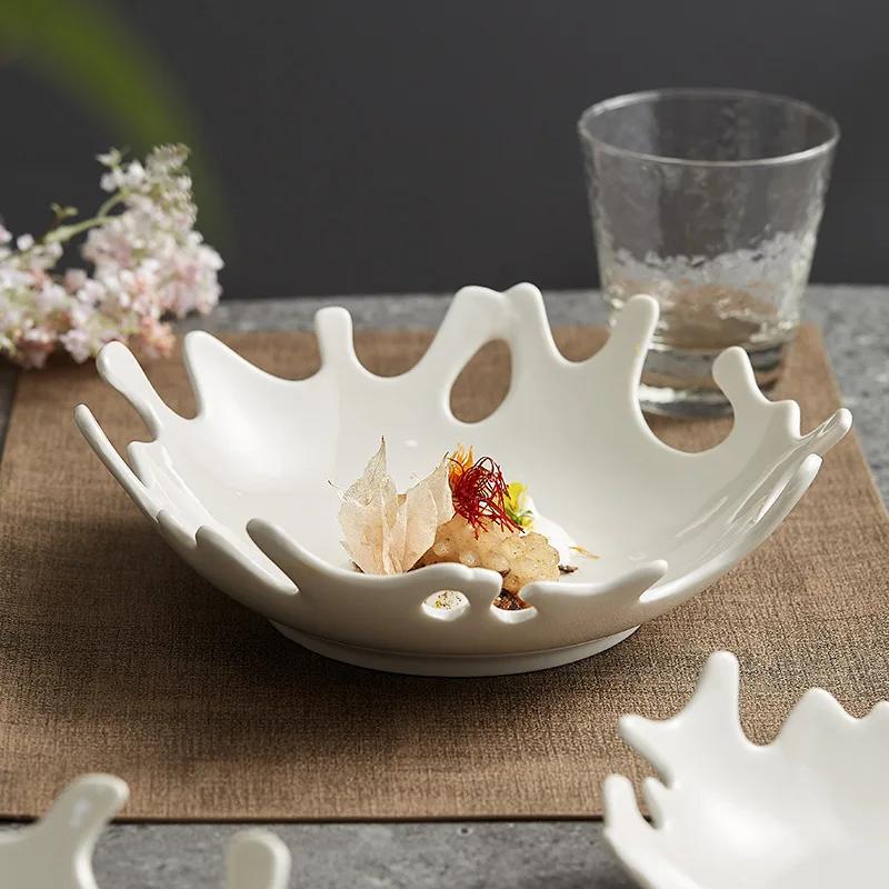 Creative coral artistic conception dish dish insfeng family restaurant senior ritual tableware fruit salad dish