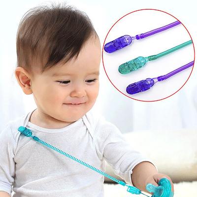 Retractable Elastic Baby Pacifier Chain Infant Toddler Dummy Clip Anti-Drop Soother Clips Nipple Strap Baby Chew Teething Toy