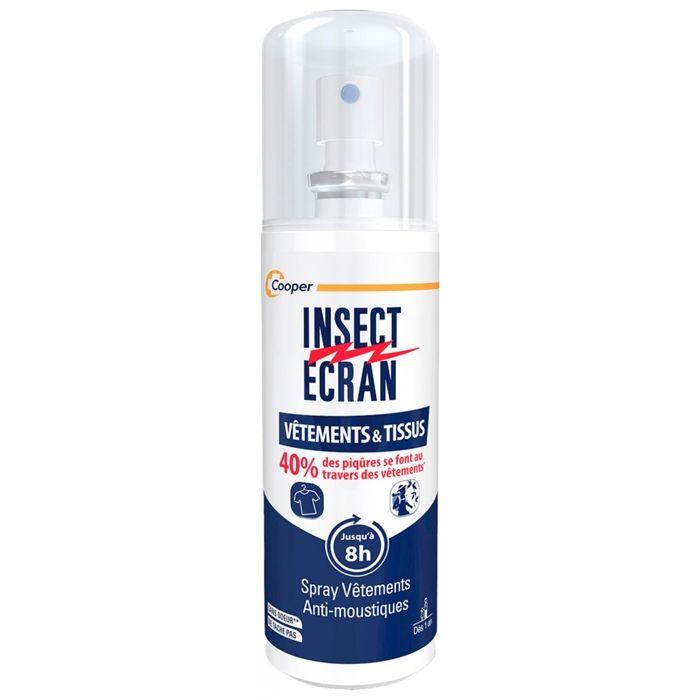 INSECT ECRAN - Spray Anti-Moustiques - Protection contre les piqures de moustiques - Vêtements &amp;Tissus - Sans odeur - Spray - Fabriq