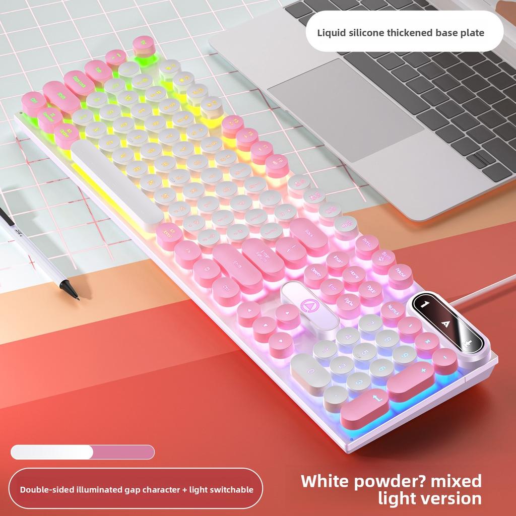 K600 Gaming Mechanical Keyboard with Illumination and Two-Tone Design - Computer Accessories