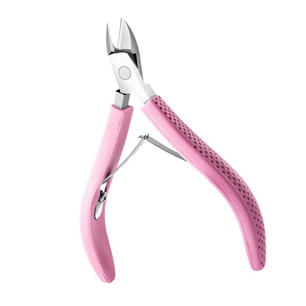 Ergonomic Cuticle Nipper With Rubber Handle Trimmer Professional Manicure Tool For Nail Care Full Jaw Clipper