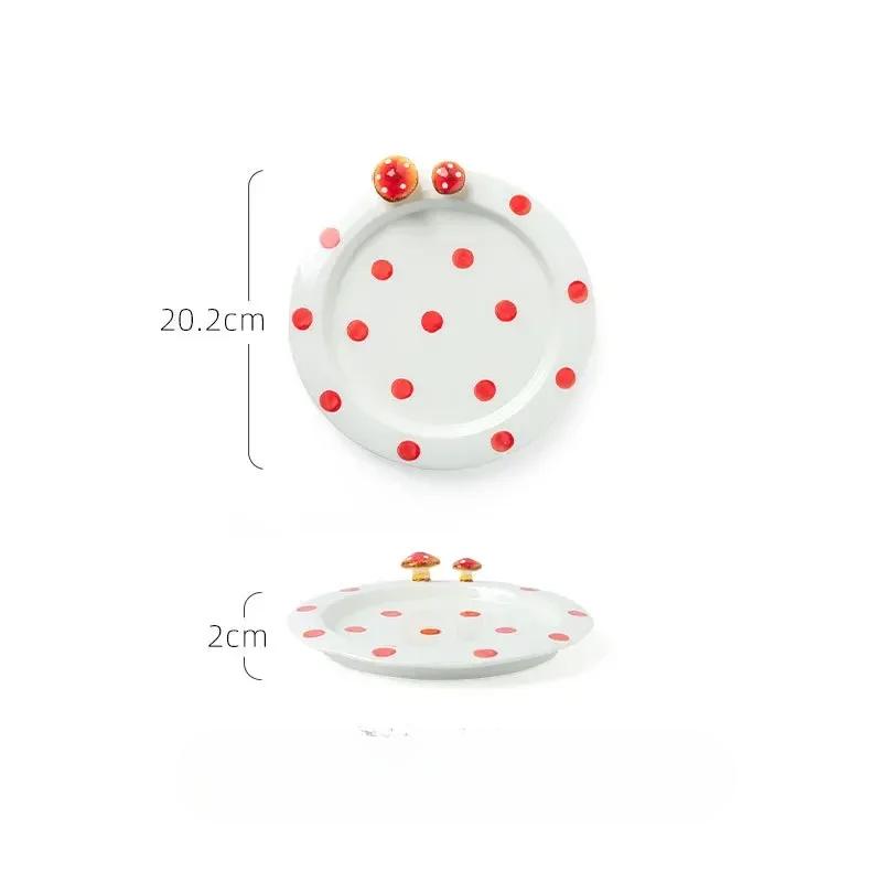 

Керамическая тарелка для стейка в западном стиле в форме гриба, тисненая амфора, миска для лапши и супа, мультяшная милая кофейная чашка, домашняя посуда для фруктов, десертов, салатов