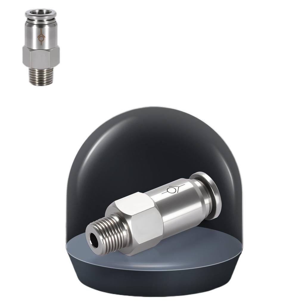6 8 10 12 m Push in Connect 1/8“ 1/4" 3/8" 1/2" BSPT Male 304 Stainless Steel Pneumatic Air Non-return Check One Way Valve