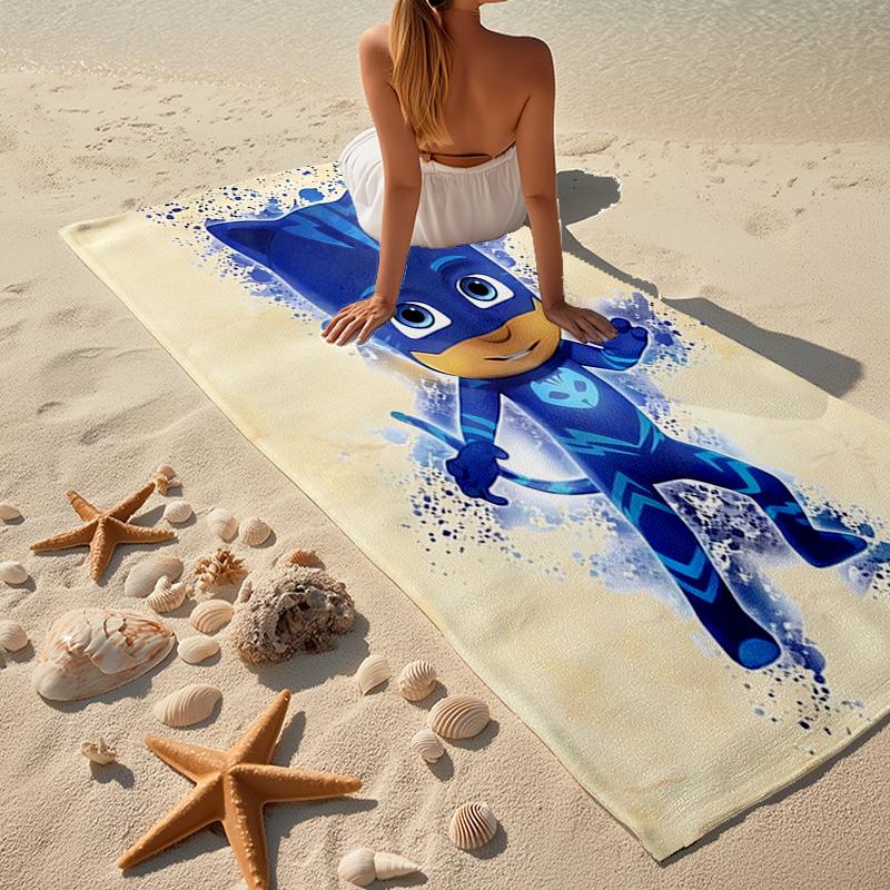 PJ Masks Fashion Beach Towel: Ideal for Summer Adventures Soft, Absorbent and Quick Drying Suitable for Swimming and Bathing