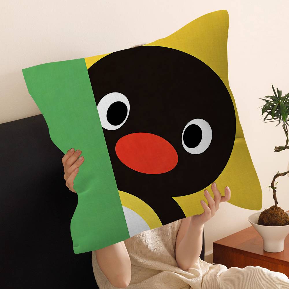 Pingu Cartoon Pingu Pillow Anime Pillow Sofa Bed Head Pillow Cover Cushion Cover 45X45 Cm Fashion