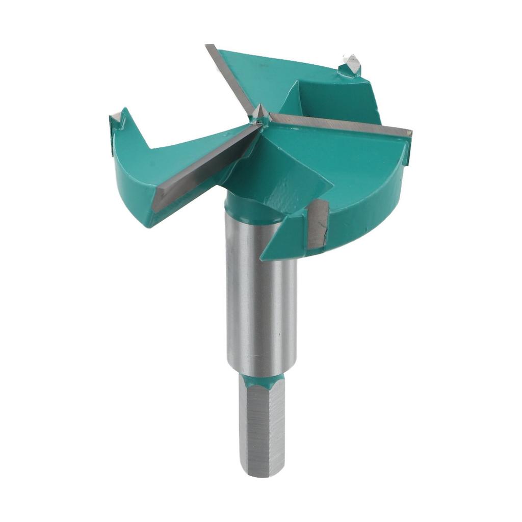 1pc 16-60mm 3-edged Woodworking Hole Opener Cutter Hinge Boring Drill Bits Hex Shank For Wood Plastics Plywood Drilling