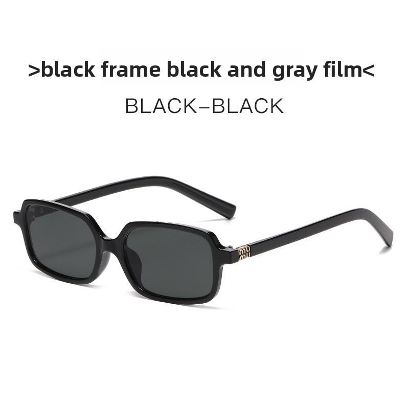 

Квадратные солнцезащитные очки в стиле Дженни для женщин UV400 Ретро Модные аксессуары BlackFrameDarkGray