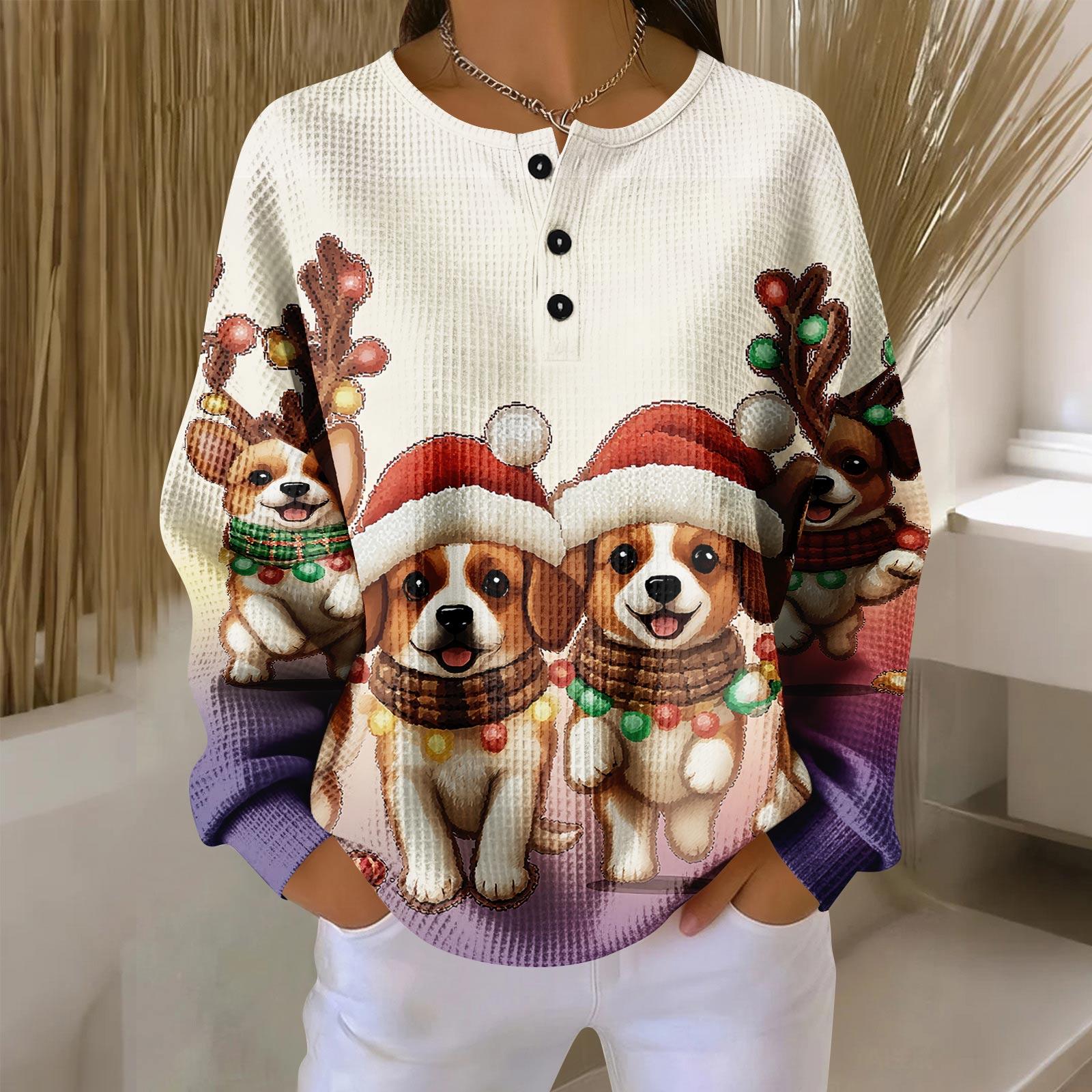 

Женские повседневные рубашки с длинным рукавом, топы на пуговицах с V-образным вырезом, свободный трикотаж, осенние фавориты для женщин XL арбуз красный