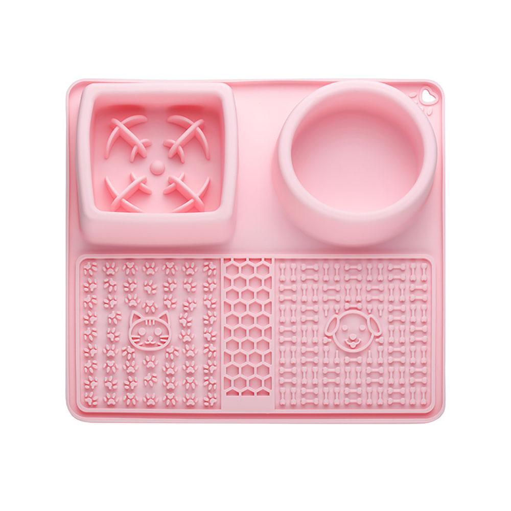SW Pet Licking Pad Dog Cat Lick Silicone Mat Pet Slow Food Plate Feeding Bowl for Sucker Foods Training Dogs Bathing Distraction