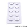 Faux cils en vison 3D 5 paires Volume duveteux Cils fins Aspect naturel Bandes Groupes pour Fête Quotidien Maquillage Naturel Nude