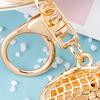Keychain Pendant 3D Cartoon Elephant Design Sparkling Rhinestones Inlaid Key Chain with Lobster Clasp Key Ring Bags Accessories