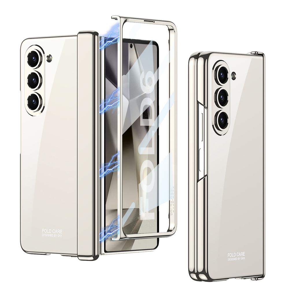 Samsung Fold6 Mobile Phone Case Folding Screen Film Magnetic Absorption Axis Phantom Transparent 5G Anti Fall Ultra Thin Fashion