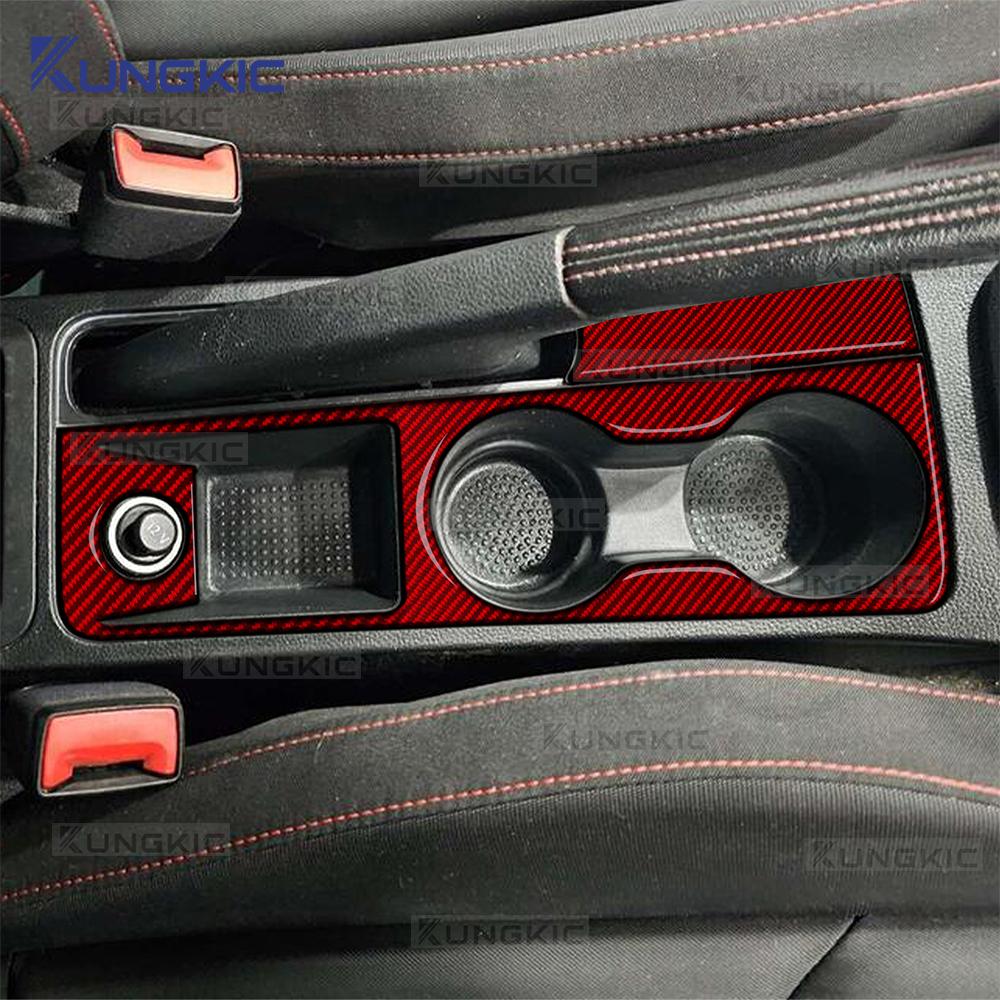 Real Soft Carbon Fiber Sticker For Seat Ibiza 6F 2018 2019 2020 2025 2025 2025 2025 2025 LHD RHD Car Cup Holder Interior Trim