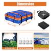 uxcell 15 Cubic Feet Car Roof Rooftop Cargo Carrier Luggage Carrier for Cars with or without Mat and 6 Door Blue Bag, Bag, Racks, Anti-Slip Hooks,