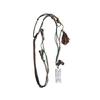 Artistic Layering Wood Cubes Jewelry With Adjustable Braided Rope Chain For Women Men Unisex Styles Accessory