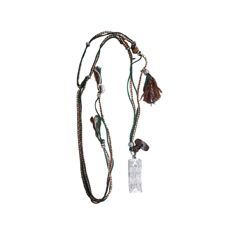 

Artistic Layering Wood Cubes Jewelry With Adjustable Braided Rope Chain For Women Men Unisex Styles Accessory 1