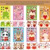 Funny Assemble Stickers Cartoon Animal  Face Expression Kids Boys Girls Gifts Cartoon Animal  Face Features Assemble