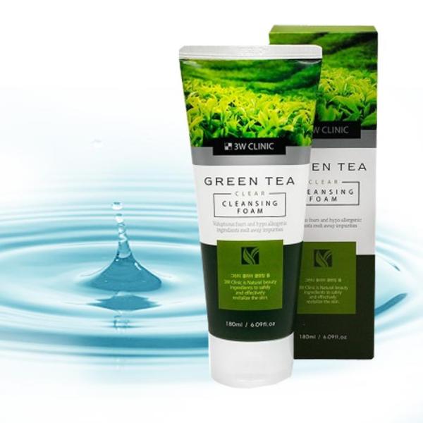 3W Clinic Clear Cleansing Foam 180ml Green Tea Cleanser Foam Cleansing (11123208) 1 main product