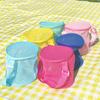 Reusable Kids Beach Play Shoulder Bag Zippered Mesh Storage Bag with Adjustable Strap For Seashells Hunting Sand Game
