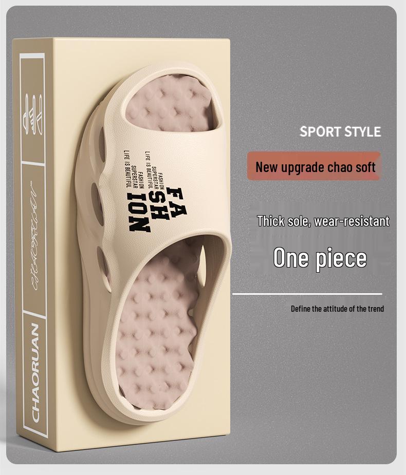 Men's Outdoor Coconut Beach Flip-Flops: Trendy, Non-Slip, Odor-Resistant Summer Slippers for Cool Comfort