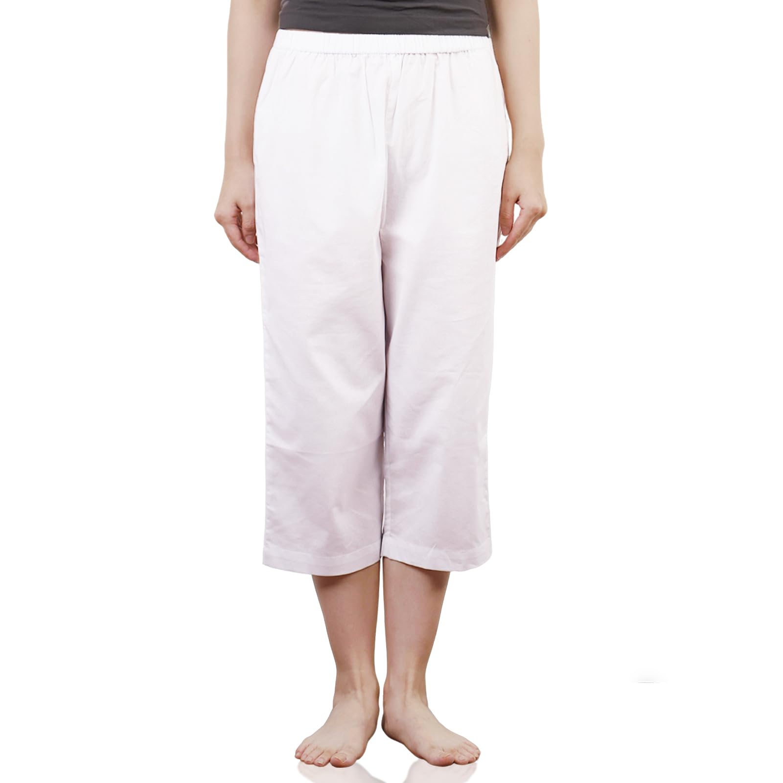 

[TOuWA] Underskirt Pants, 100% Cotton, Washable, for Yukata, Kimono, and Traditional Japanese Clothing, White, All Seasons, Women s (M)