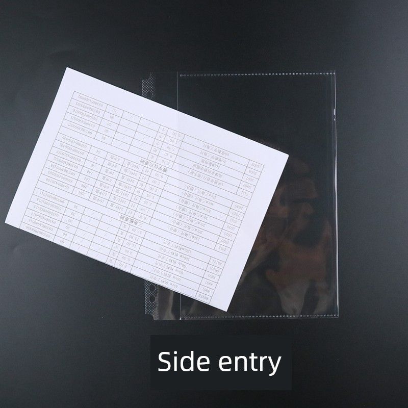 A5 HD Loose-Leaf Document Holder 100 Pages Transparent Bill Storage New Word Card 32K Album Folder Inspection Single Clip