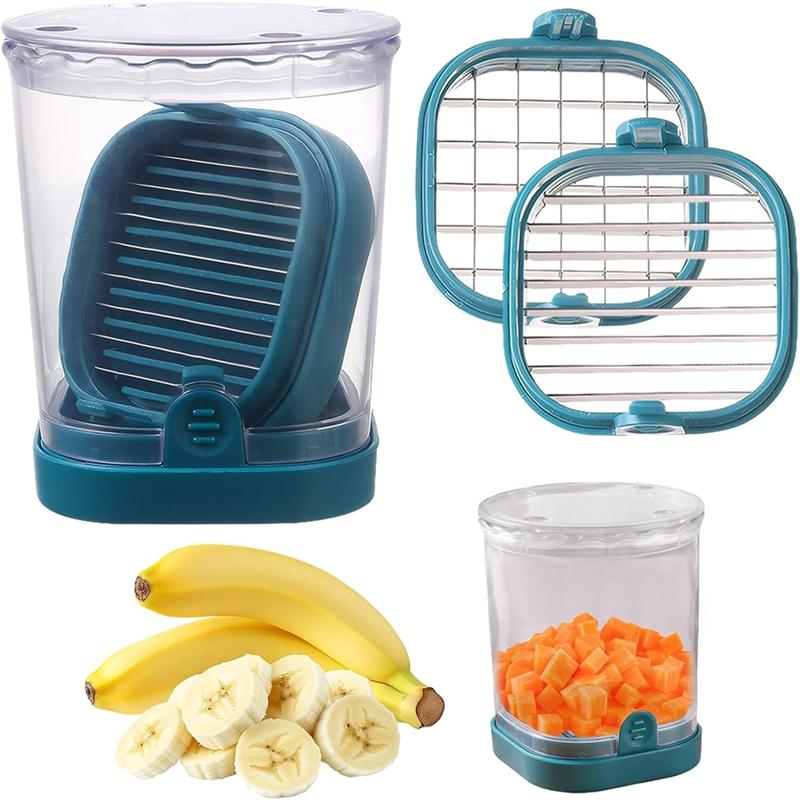 B97A-Taglia Fragole a Fette Tazza Gadget da Cucina per Frutta e Verdura- Affettatrice a Tazza per Banane, Cetrioli, Funghi