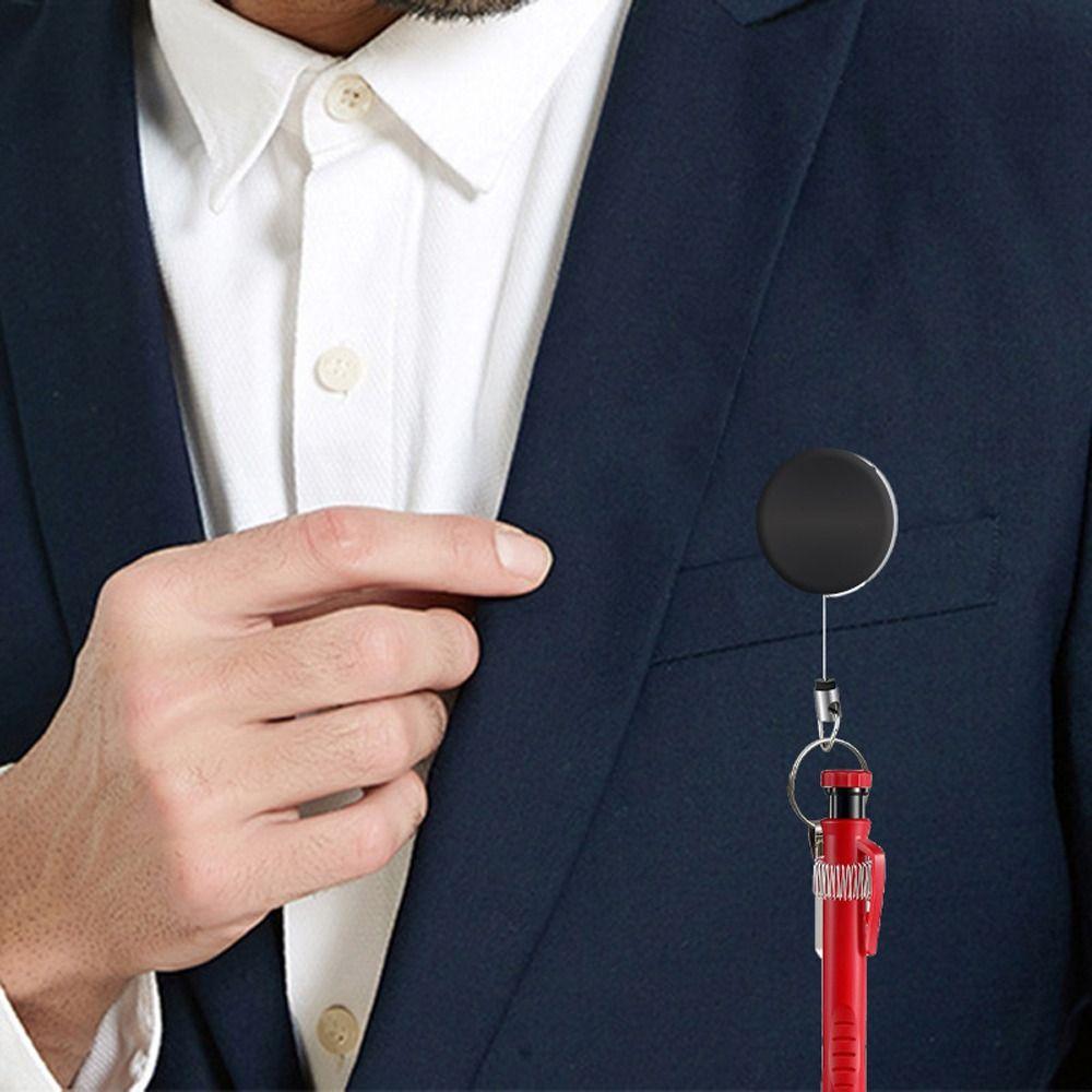 Belt Clip Pull Pen Holder Badge Reels Pen Lanyard Retractable Pen Clip  Carpenters Workers