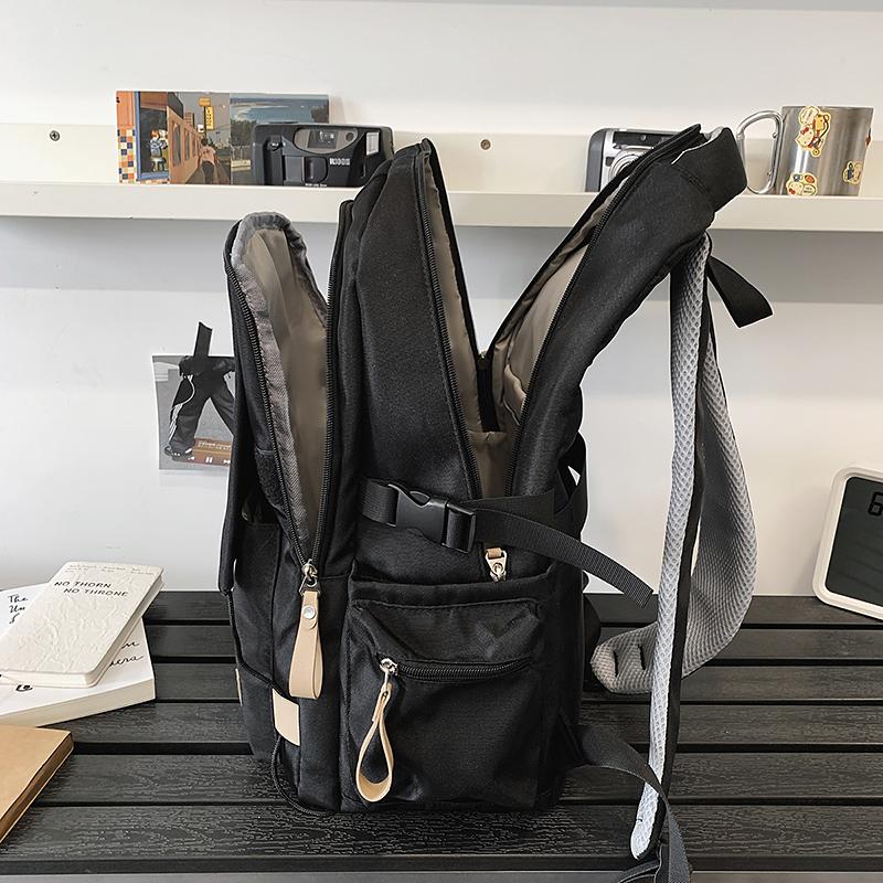Junior High School Student Schoolbag Girl's Large Capacity Backpack Men's Letter Backpack