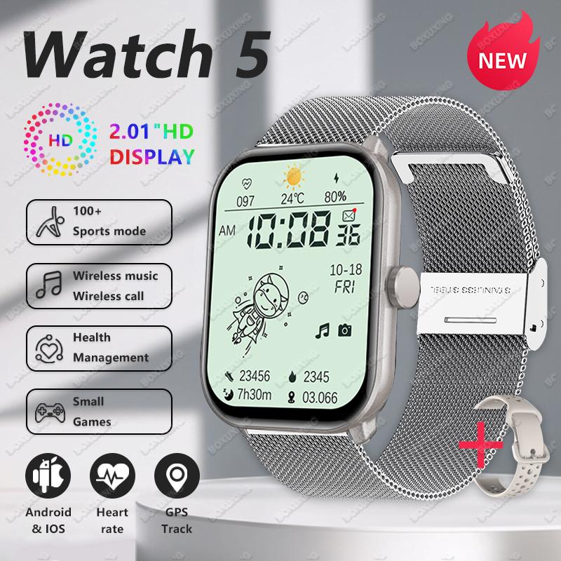 New GPS Track Smart Watch 2.01 Inch Ultra HD  Screen Movement Run Track Heart Rate Monitor Bluetooth Call Smartwatch