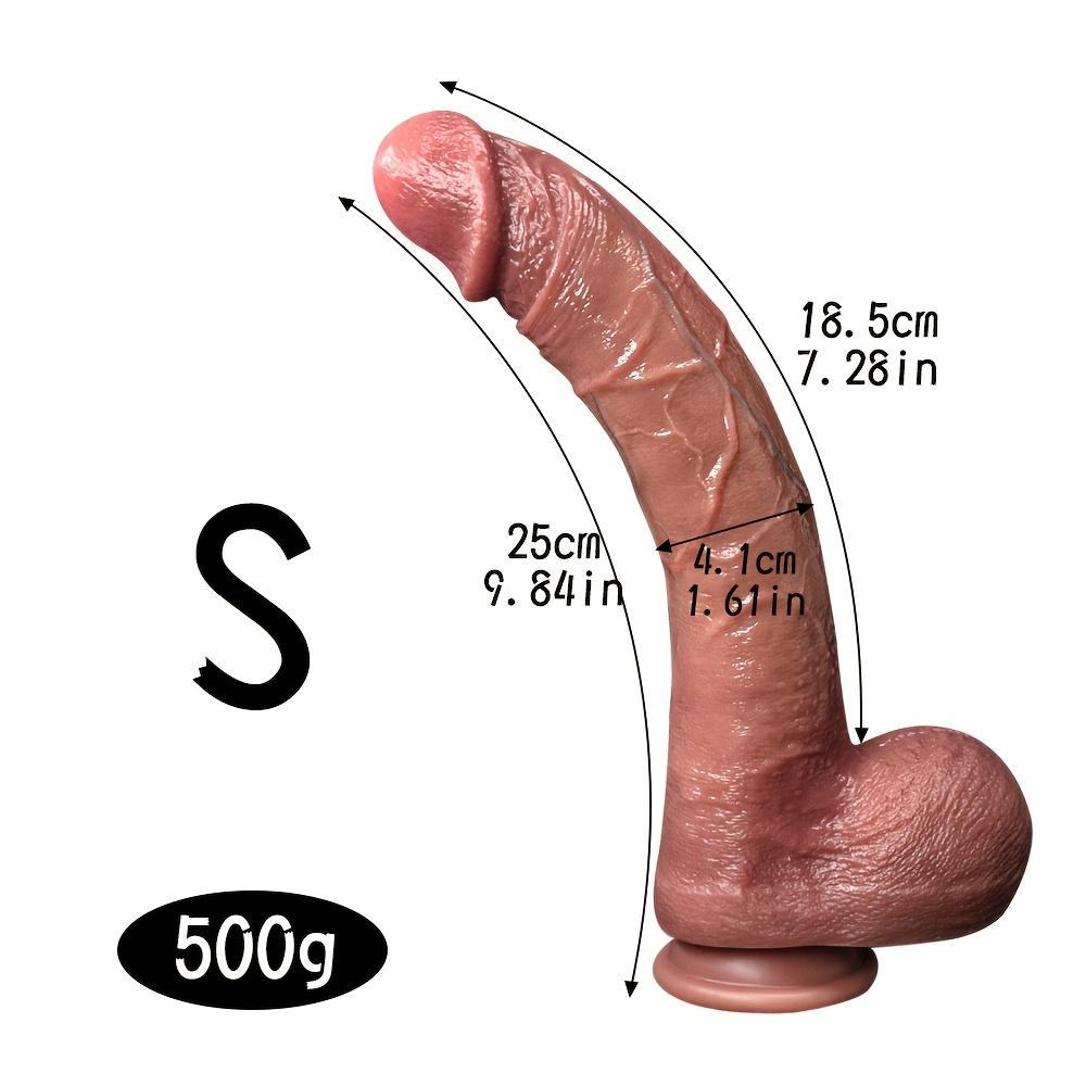 Extra großer langer Penis, Flüssigsilikon in medizinischer Qualität, langlebiges manuelles Sexspielzeug mit starkem Saugnapf, konzipiert für die Vaginalmassage und männliche Homosexualität