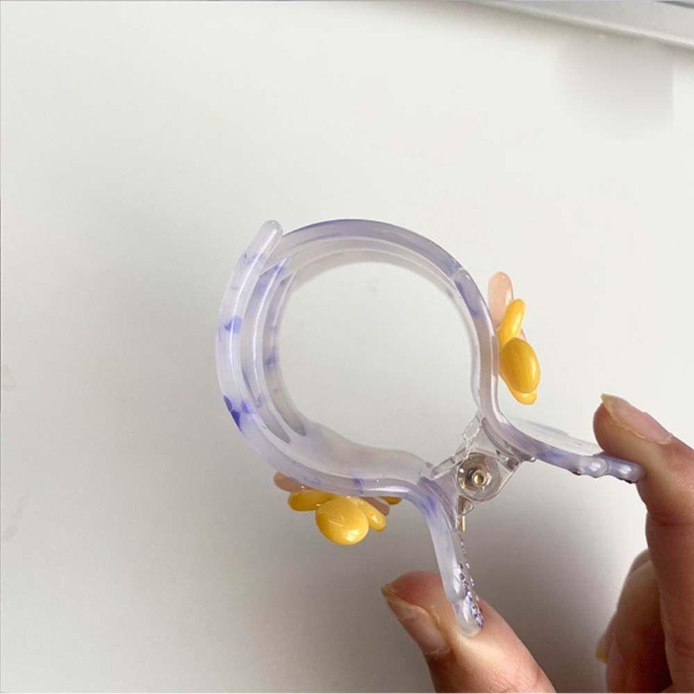 Crystal Small Acetate Hair Claw Acetic Acid Zircon Hairgrip Ins Flower Hair Clip Party