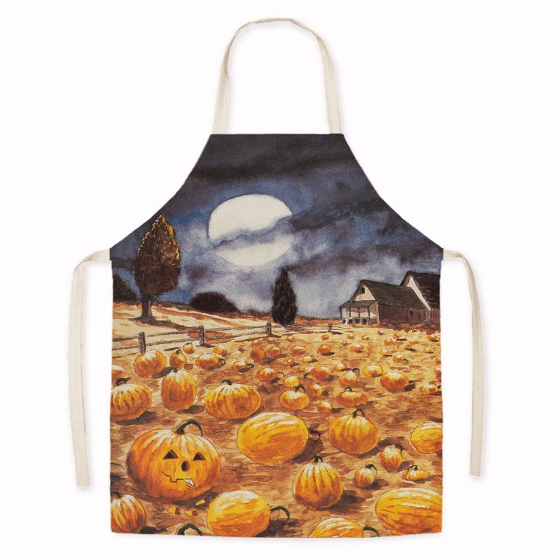 Thanksgiving Sunflower & Pumpkin Oil-Proof Kitchen Apron