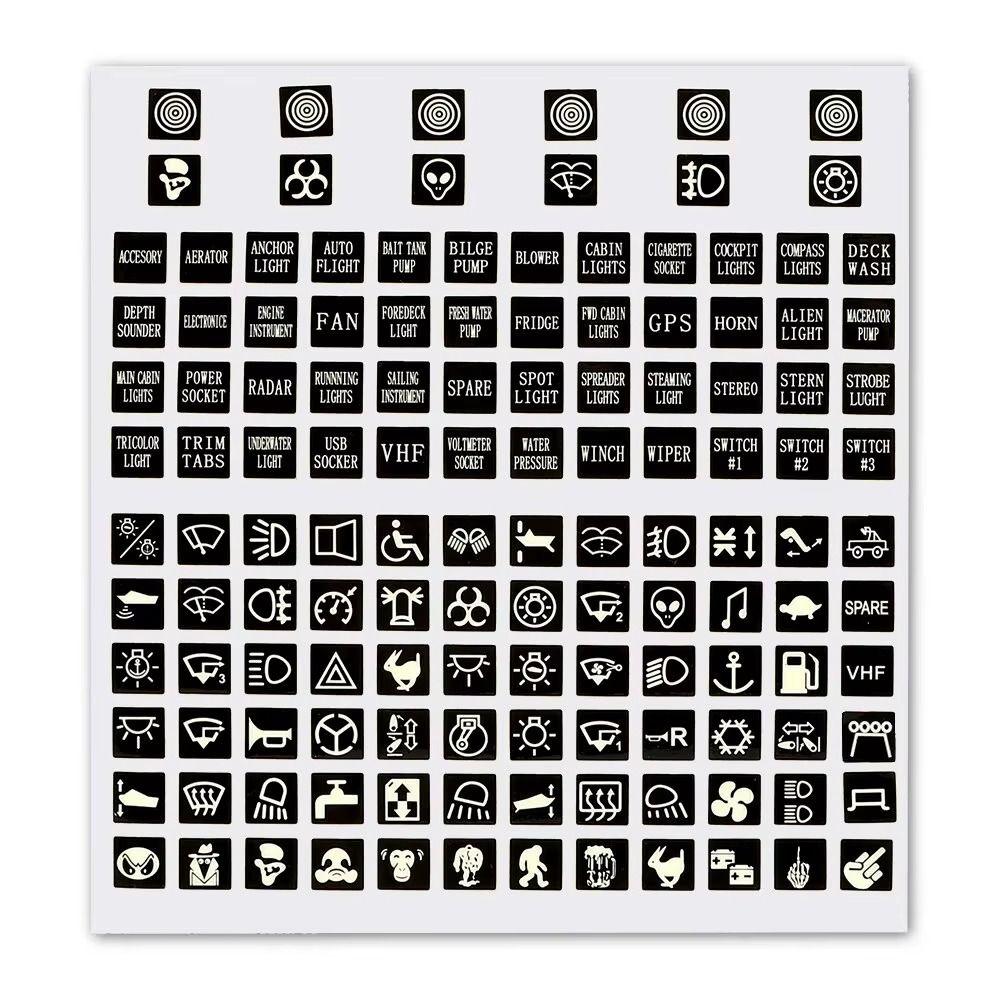 Switch Label Instrument Panel Buttons Stickers Waterproof Truck Rocker Decoration Car Accessory