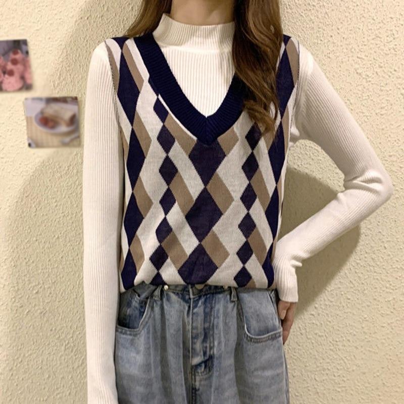 Buy Short V-Neck Waistcoat Sweater 