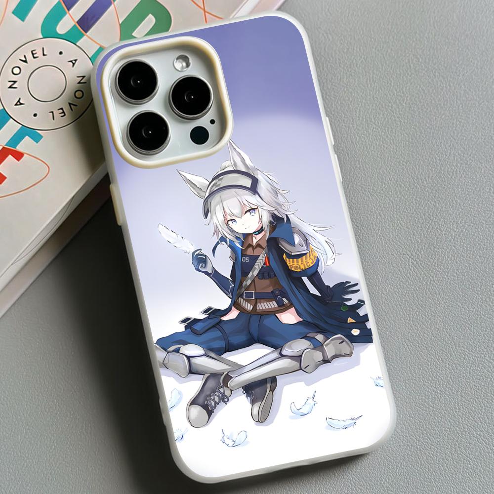 Arknights Grani Jelly Doppelschicht Weiß Handyhülle für iPhone 17 16 15 14 13 12 11 Air Pro Max Plus Schutz