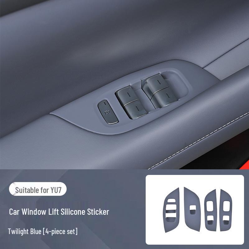 Xiaomi YU7 Car Window Button Frame Protector - Anti-slip Glass Lifter Panel Cover