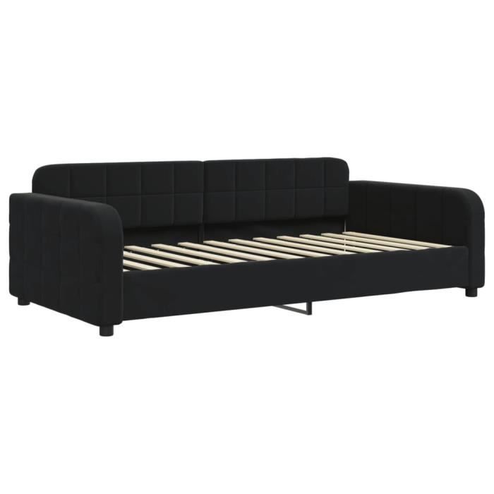 VidaXL Daybed Black 100x200 Cm Velvet 354069