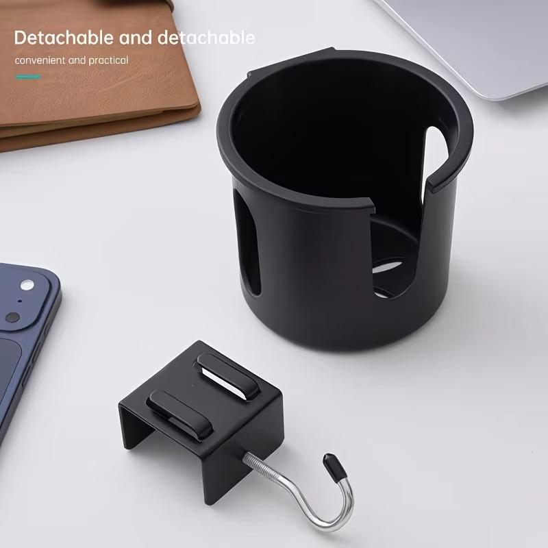 Multifunctional Desktop Cup Holder With Hooks Drink Storage Rack For Coffee Cups Water Bottles Pens Keys Home Office Desk Organizer