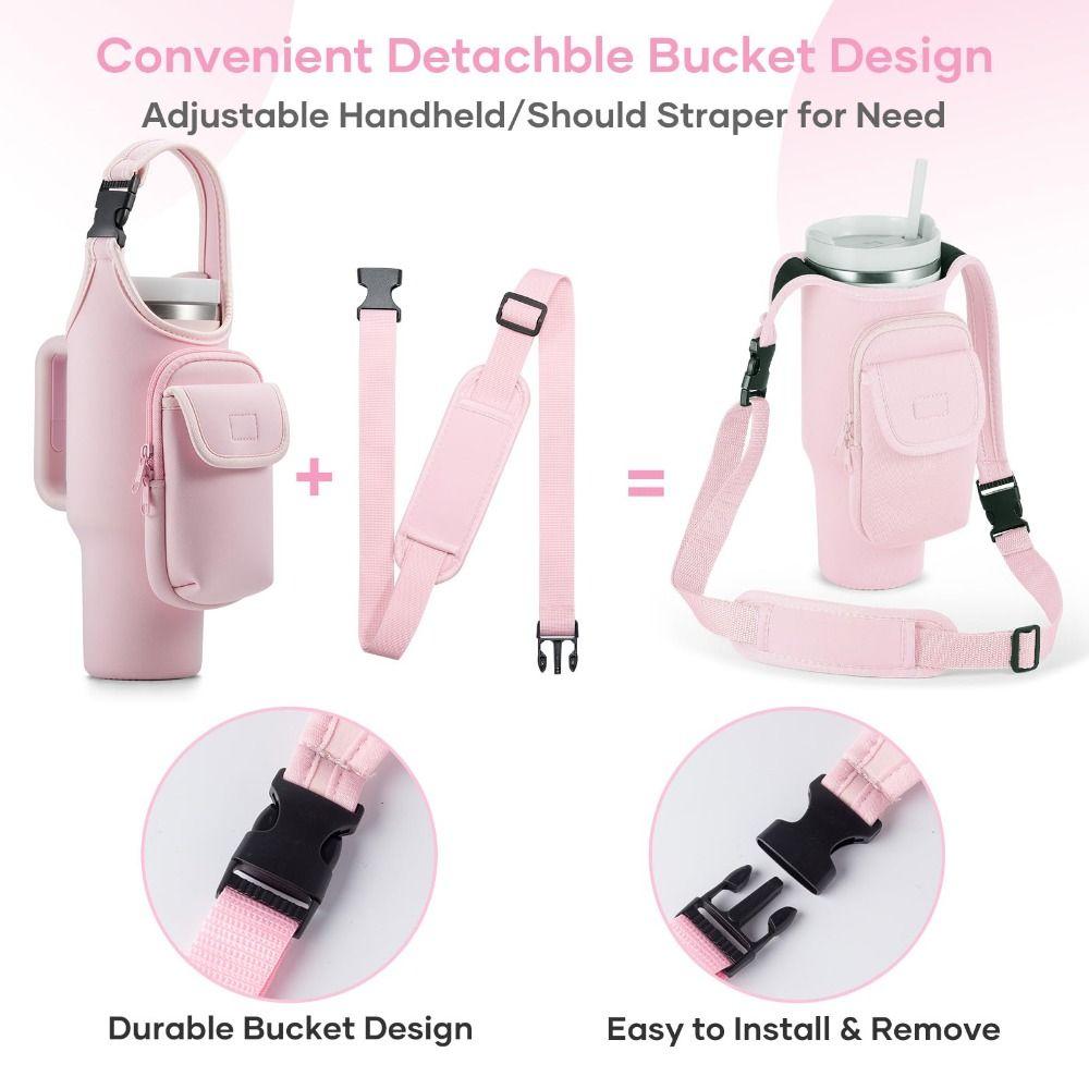 with Strap Carrier Bag Water-resistant Insulating Cup Sleeve Stylish Sling Purses  for Women Men