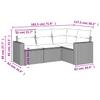 Vidaxl 4-Cz. Garden Lounge Set, Cushions, Black PE Rattan
