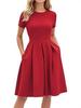 Women's Summer Evening Dress with Pockets – Party, Church, Bridesmaid & Graduation Style JH253-4.