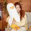 Homehalo Plush Banana Duck Body Pillow, Cute Animal, Fluffy, Long, Comfortable, Perfect for Sleeping Together, Mother's Day, or Christmas (50cm, White