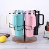 6 Slots Water Bottle Organizer Rotatable Cup Organizer Rotating Bottle Organizer for Stanley 40oz Tumbler with Handle