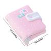 Plush Notebook Cute Plush Dot Pattern Journal Diary Refillable Loose Leaf Design Scrapbook For School Notes And Diary