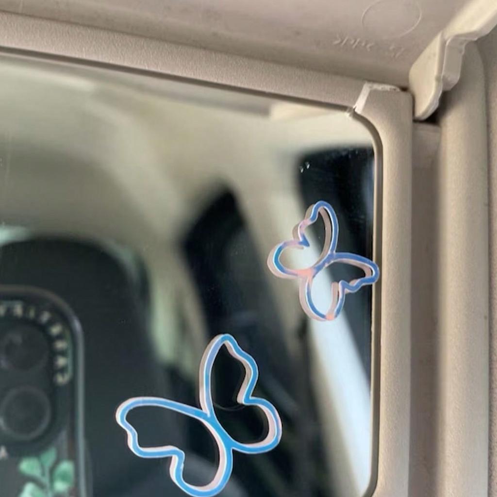 4pcs/Set Butterfly Mirror Decal, Car Sticker, Mirror Sticker, Mirror Decal, Car Decal, Window Sticker, Aesthetic Cute Car Sticker, Vinyl Sticker