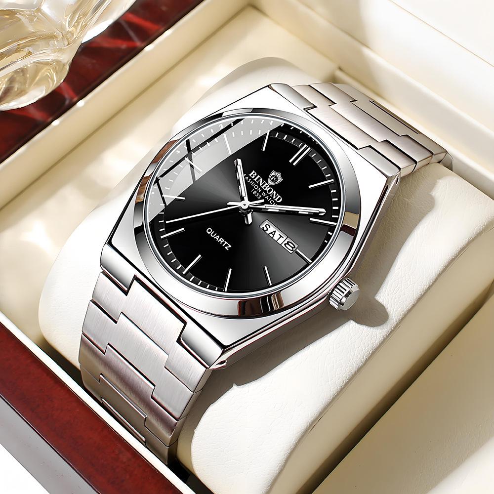 Genuine Men s Fully Automatic Waterproof Dual Calendar Business Watch