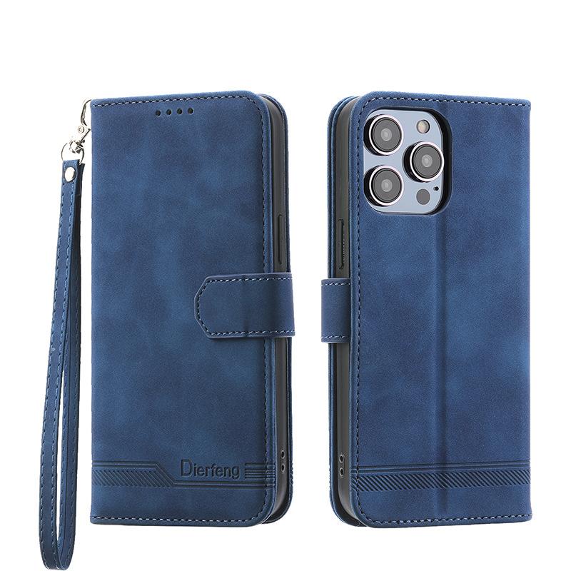 Foreign Trade Flip Card Protective Case, Suitable for Iphone15 Mobile Phone Leather Case Samsung Skin-sensitive Magnetic Suction Sharp MOTO